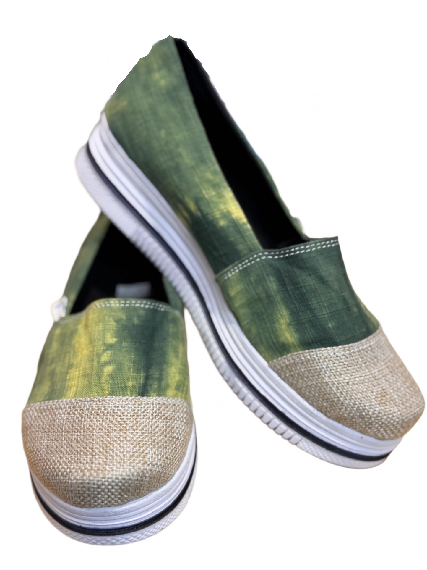 Women's Tie-Dye Camouflage Pattern Loafer with Jute Toe