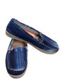 Women's Tie-Dye Pattern Indigo Loafer.