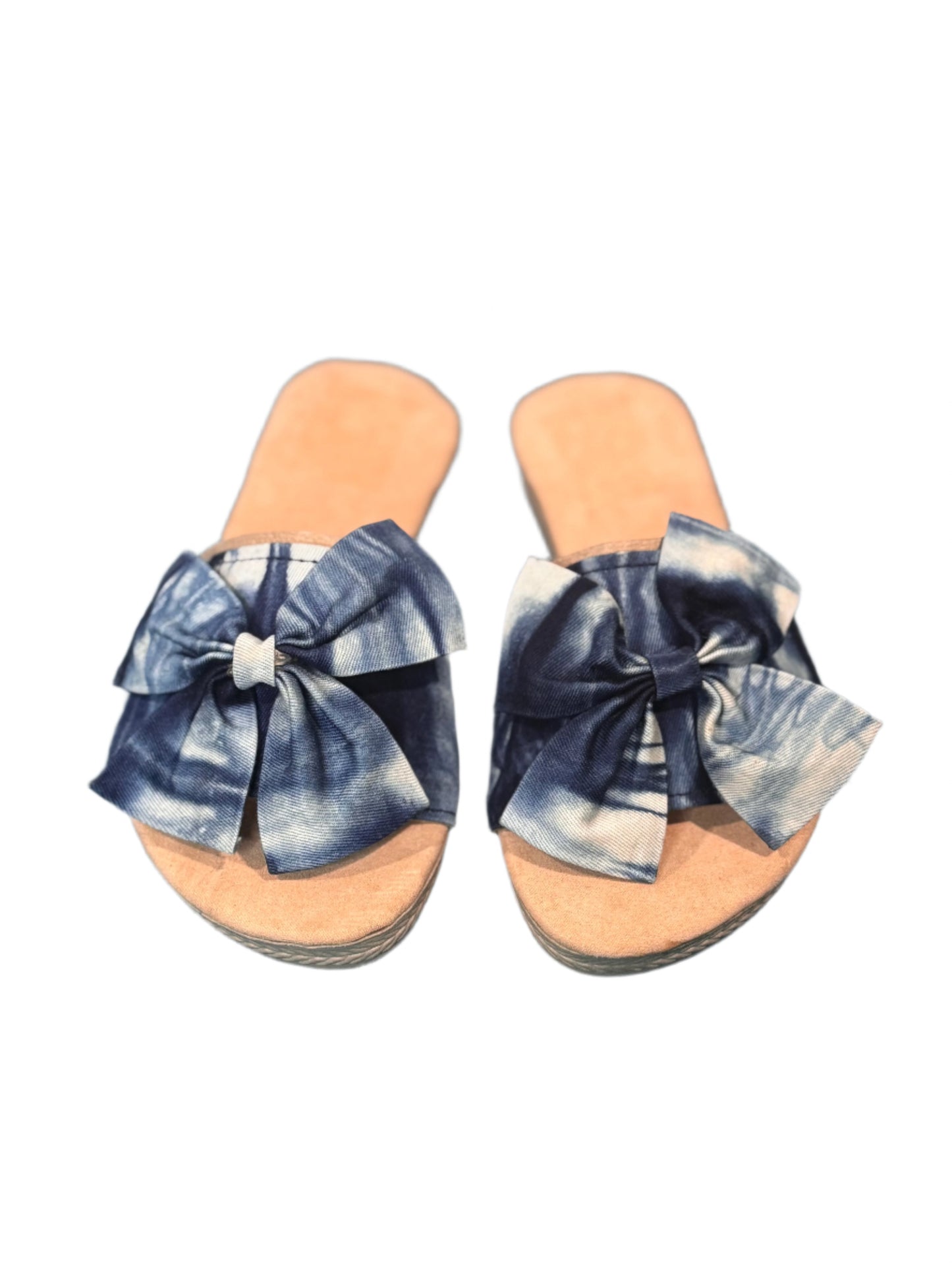 Women's Tie-Dye Pattern Indigo Sandal Light Brown