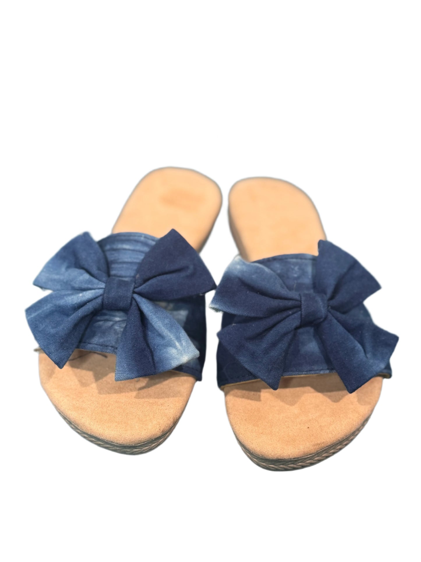 Women's Tie-Dye Pattern Indigo Sandal Light Brown