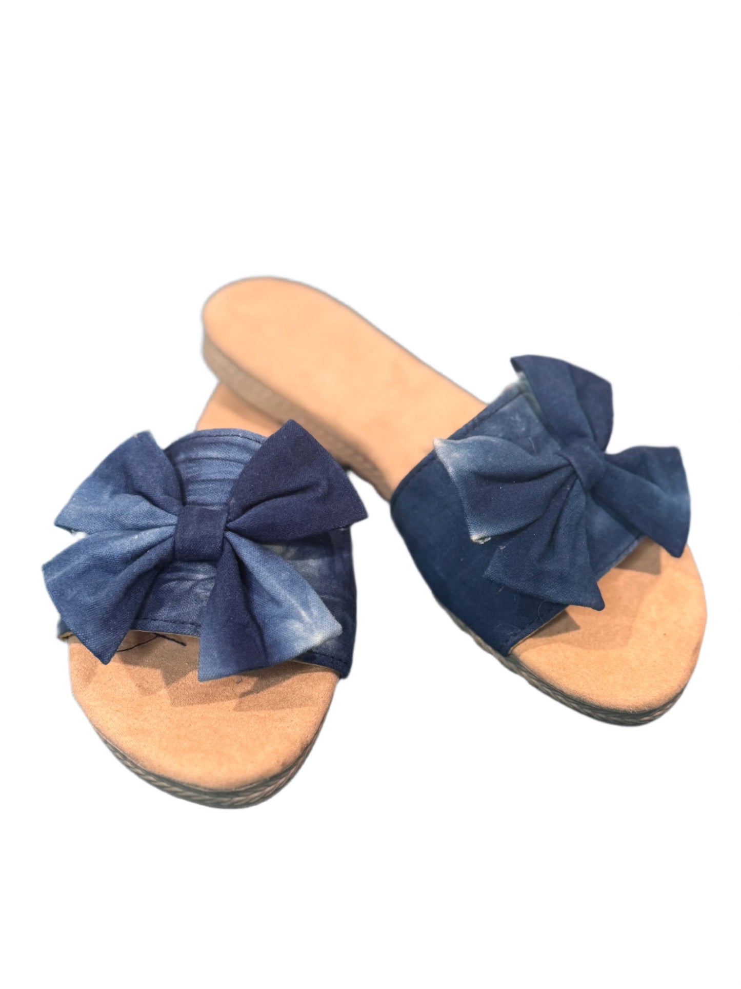 Women's Tie-Dye Pattern Indigo Sandal Light Brown
