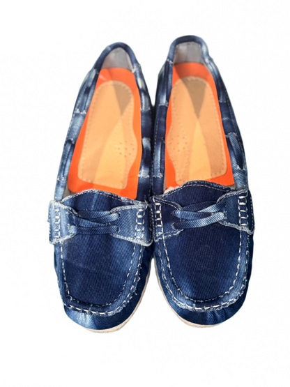 Women's Tie-Dye Pattern Indigo Casual Loafer